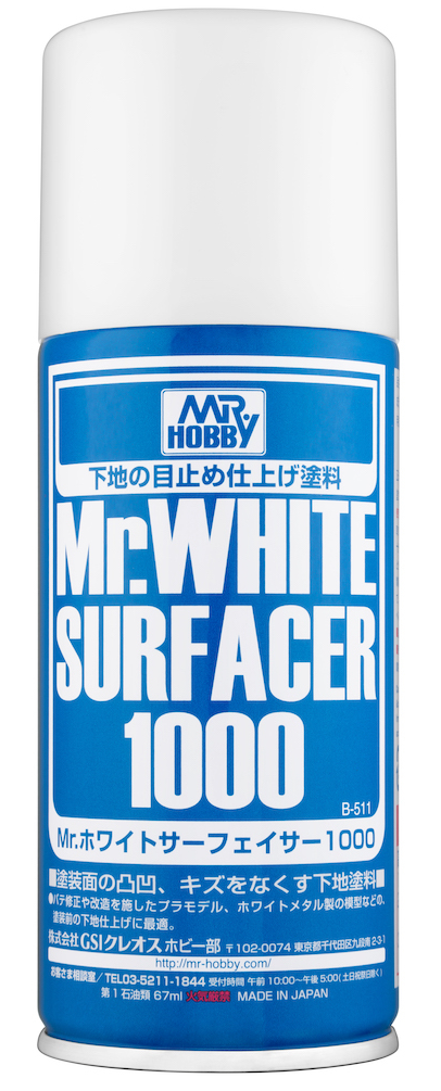 Mr. Hobby B511 Mr. White Surfacer 1000 Spray