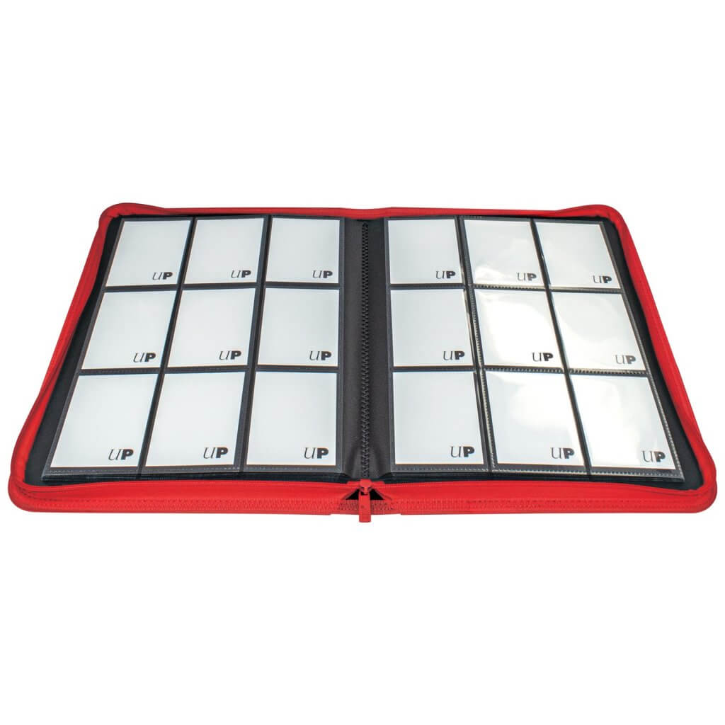9PKT Binder: VIVID PRO WITH ZIPPER - Red