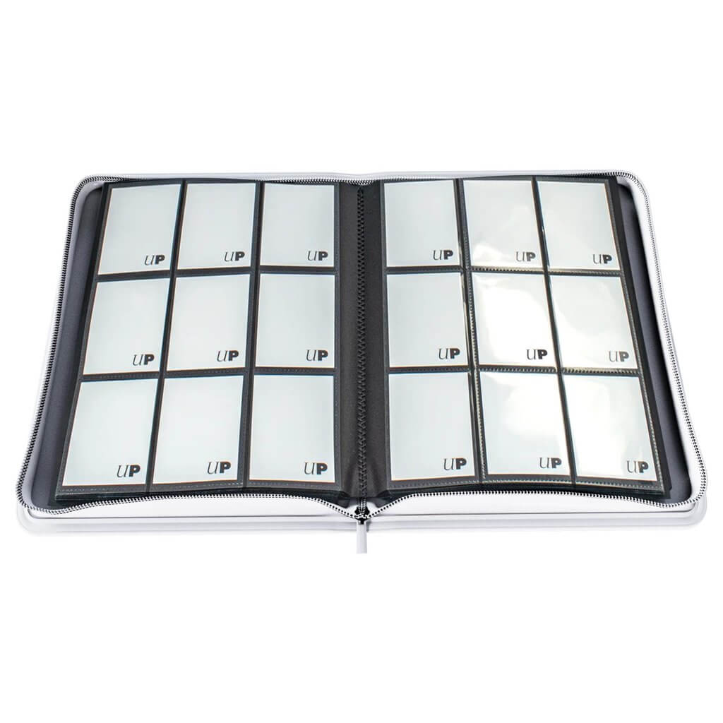 9PKT Binder: VIVID PRO WITH ZIPPER - White