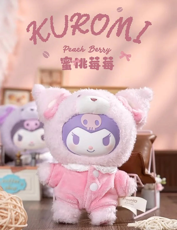 Kuromi: PLUSH KEYCHAIN - Peach Berry Latte