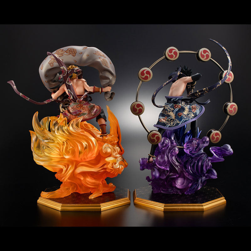 Naruto Shippuden - Naruto Uzumaki Wind God & Sasuke Uchiha Thunder God Precious G.E.M. Series Figure Set