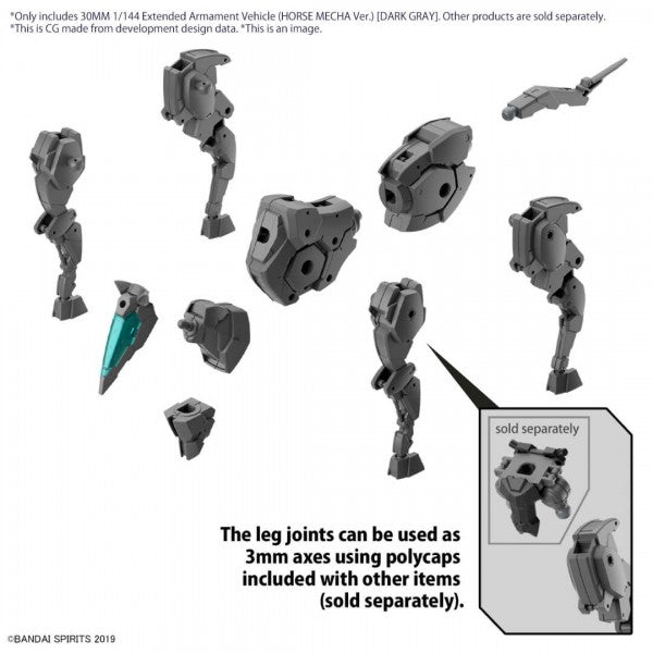 30MM - 1/144 EXTENDED ARMAMENT VEHICLE (HORSE MECHA VER.) (DARK GRAY)