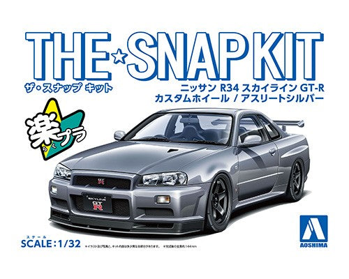 257] UNBOXING e REVIEW: AOSHIMA 1/32 THE SNAP KIT NISSAN R34