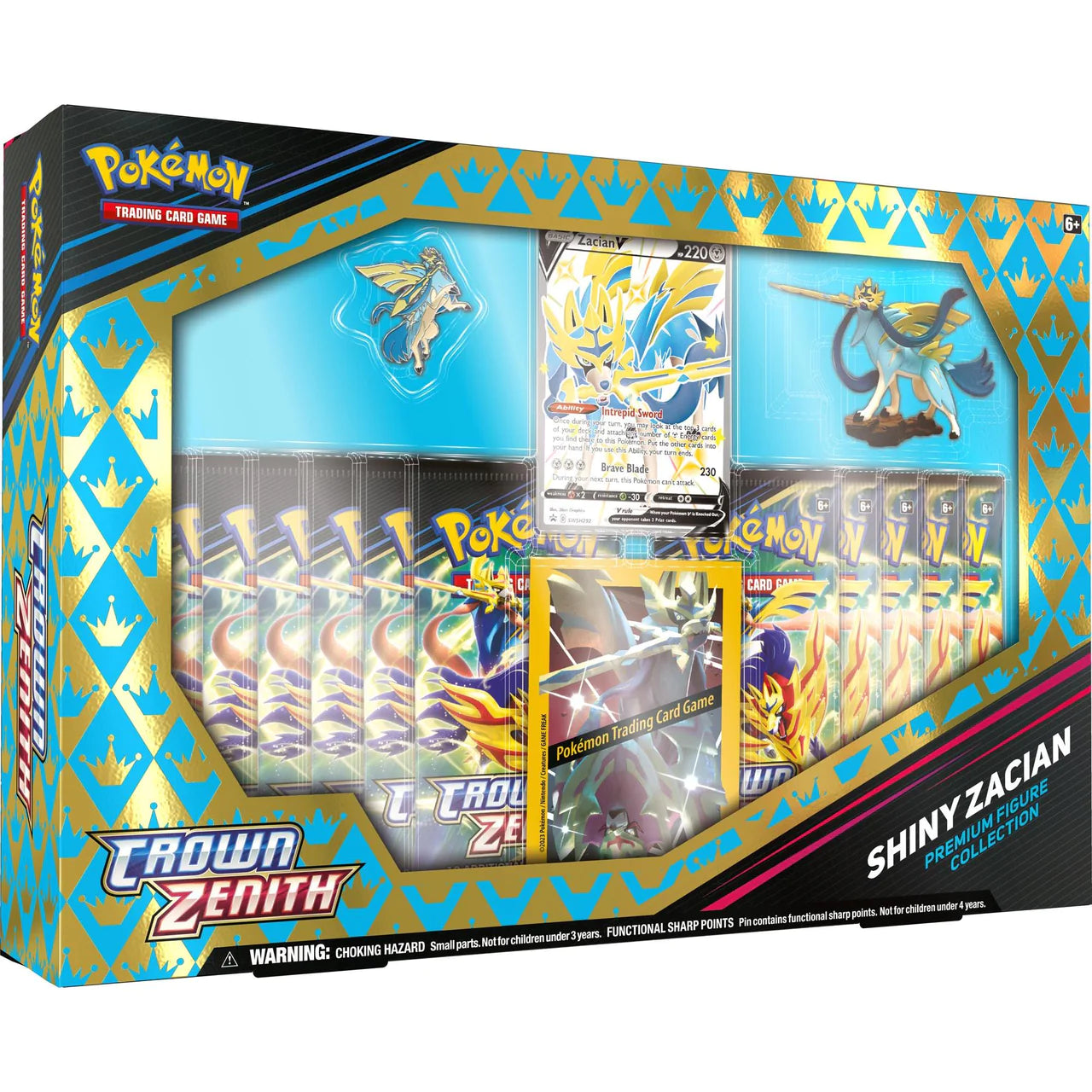 Pokemon TCG Crown Zenith Shiny Zacian/Zamazenta Figure Box