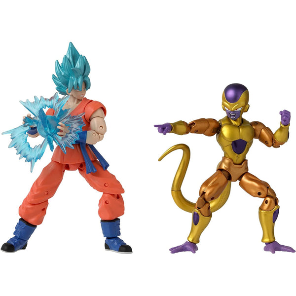 Dragon Ball Super Dragon Stars Battle Pack Super Saiyan Blue Goku Vs Golden Frieza Action Figure