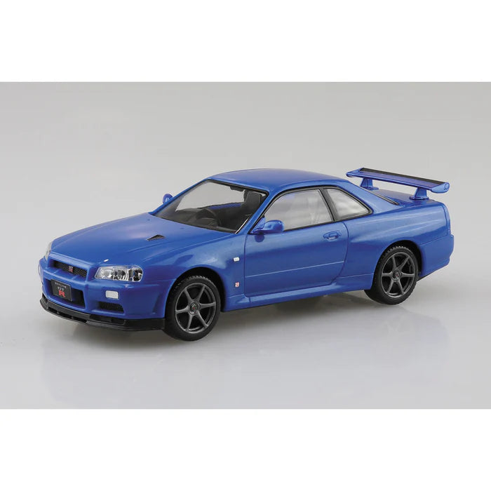 Aoshima 1/32 SNAP NISSAN R34 SKYLINE GTR (Bayside Blue)