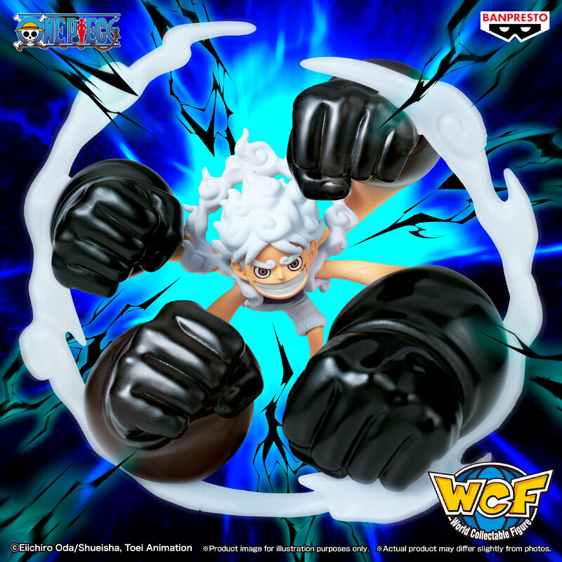 PRE ORDER One Piece: WORDC COLLECTIBLE FIGURE - Monkey D. Luffy Gear 5 (Gum-Gum Dawn Gatling)