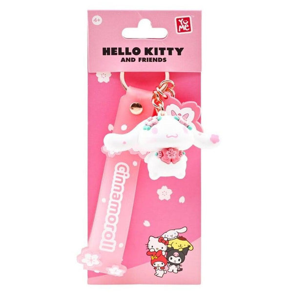 Hello Kitty and Friends Cinnamoroll Sakura Keychain with Hand Strap