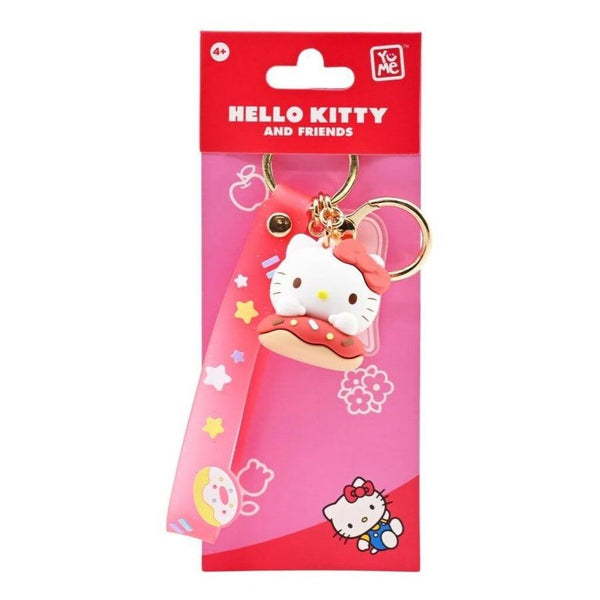 Hello Kitty and Friends Hello Kitty Donut Keychain with Hand Strap