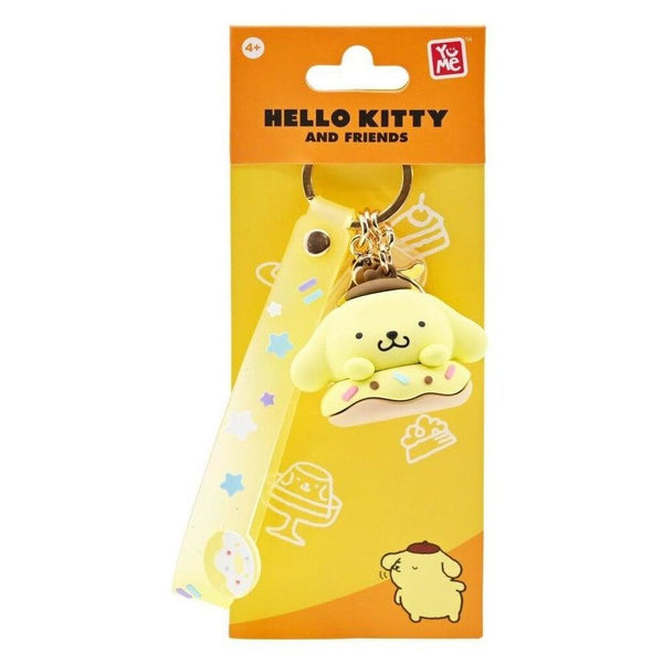 Hello Kitty and Friends Pompompurin Donut Keychain with Hand Strap