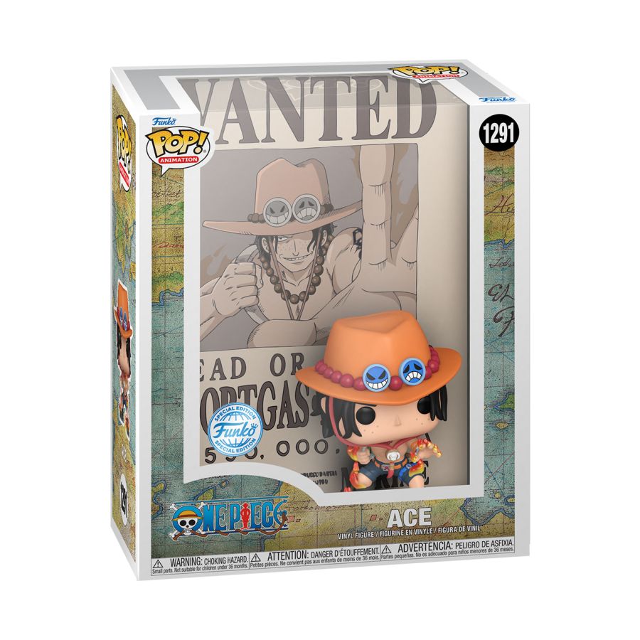 One Piece - Portgas D Ace Wanted US Exclusive Pop! Cover [RS]