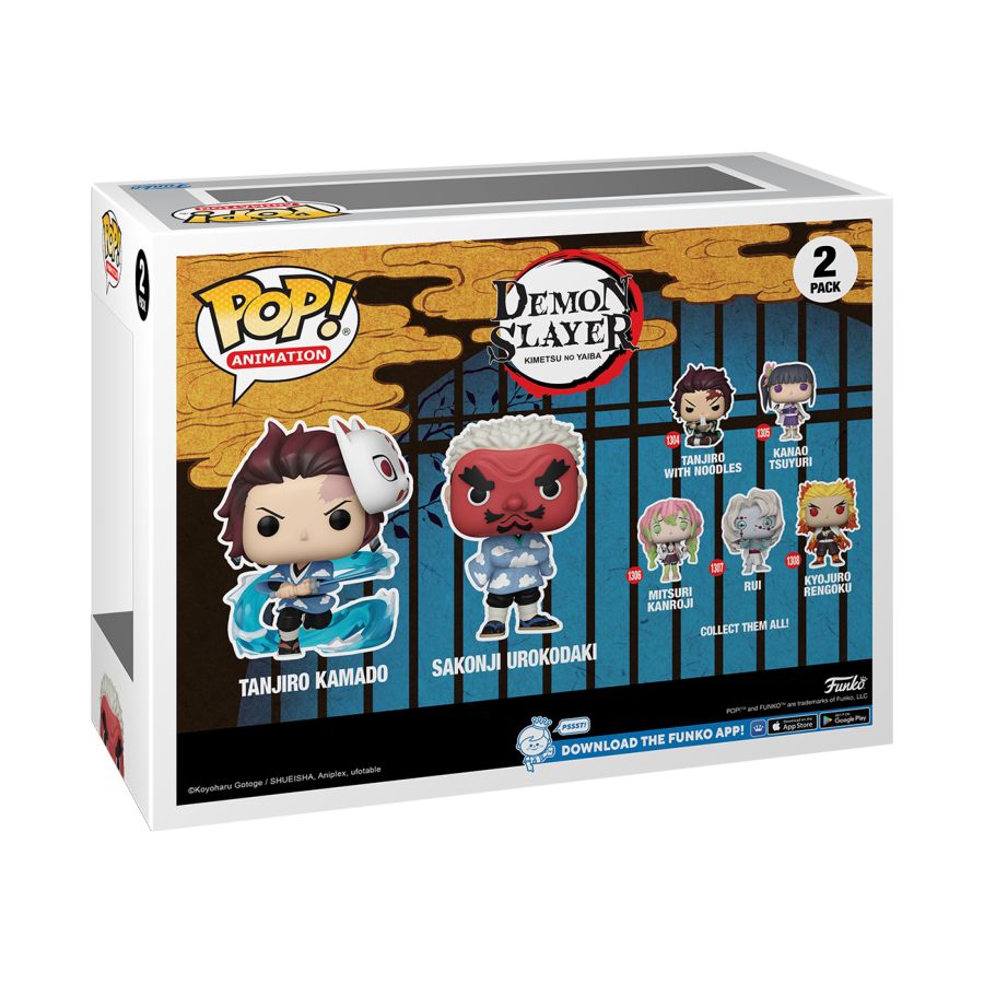 Demon Slayer - Tanjiro and Sakonji SDCC 2023 US Exclusive Pop! Vinyl 2-Pack [RS]