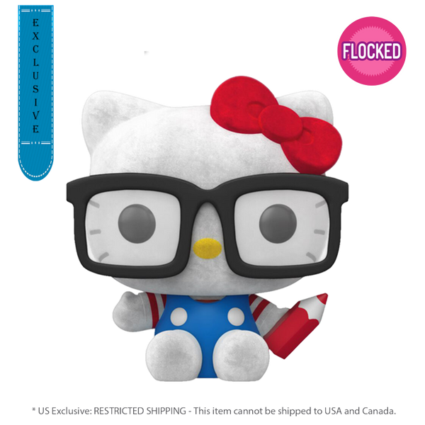 Hello Kitty - Hello Kitty Hipster Nerd with Glasses US Exclusive Flocked Pop! Vinyl [RS]