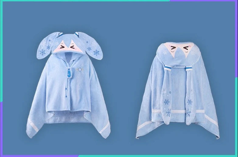 Hatsune Miku - Snow Miku Hooded Blanket (Moeyu)