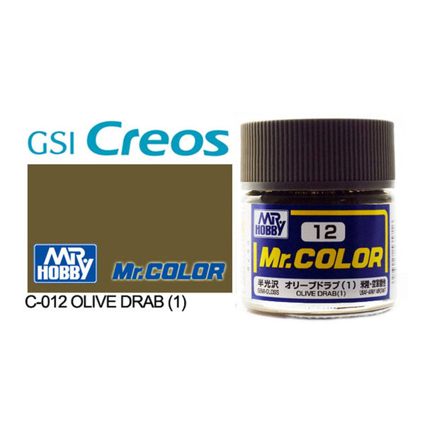 Mr Color: C12 - Semi Gloss Olive Drab 1