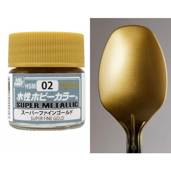 HSM02 Aqueous Super Metallic Super Fine Gold 10ml