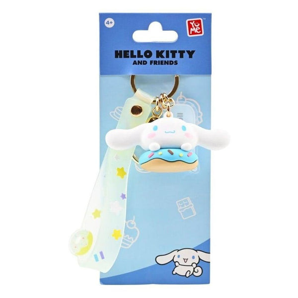 Hello Kitty and Friends Cinnamoroll Donut Keychain with Hand Strap
