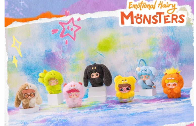 Q-Kid: PLUSH BLIND BOX - Emotional Hairy Monsters