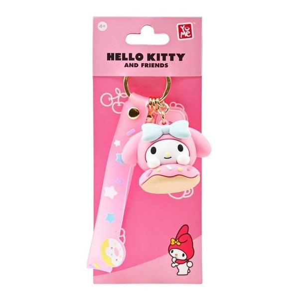 Hello Kitty and Friends My Melody Donut Keychain with Hand Strap