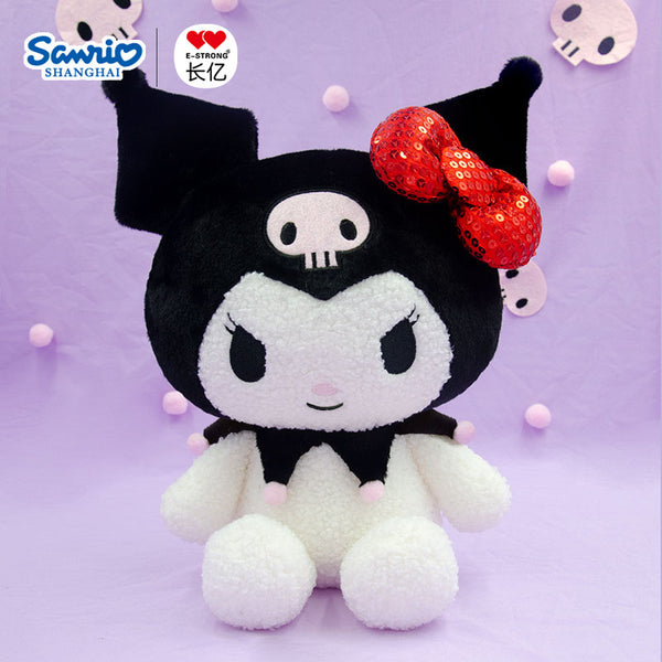 E-Strong Sanrio Plush - Kuromi with red bow 45cm