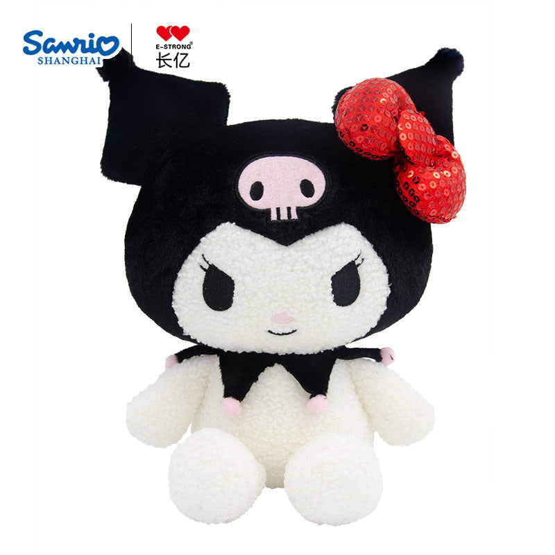 E-Strong Sanrio Plush - Kuromi with red bow 45cm