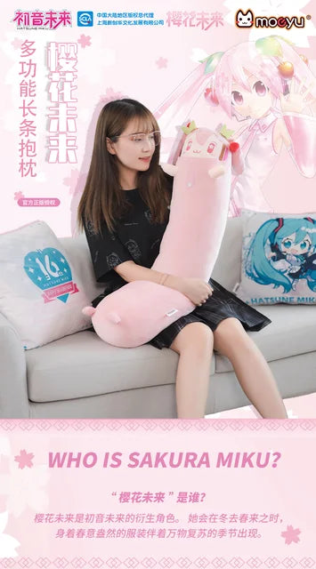 Hatsune Miku (Sakura Miku) Long Plush Pillow