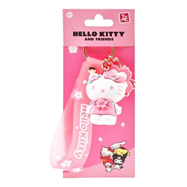 Hello Kitty and Friends Hello Kitty Sakura Keychain with Hand Strap