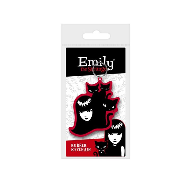 Emily the Strange: KEYRING - Emily and Cats