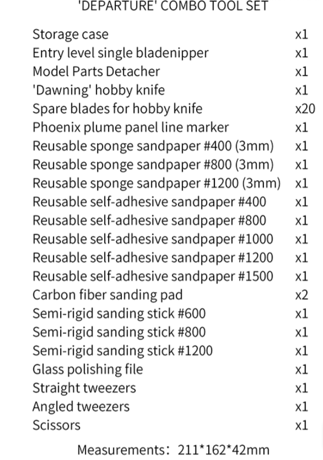 DSPIAE Departure Combo Model Kits Tool Set