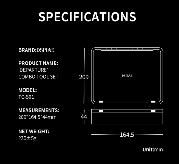 DSPIAE Departure Combo Model Kits Tool Set