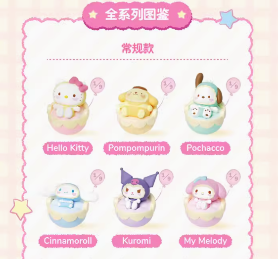 Moetch Mini: Sanrio Characters – Roly Poly Series (Single) (Blind Bag)