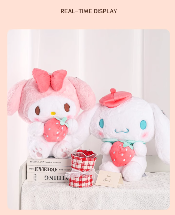 E-Strong Sanrio Plush - Cinnamoroll with strawberry 40cm