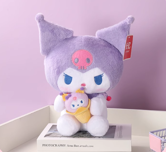 E-Strong Sanrio Plush - Kuromi with ice cream 37cm