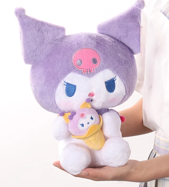 E-Strong Sanrio Plush - Kuromi with ice cream 37cm