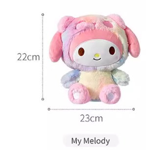 Sanrio My Melody Plushie (Panda Outfit) Rainbow Color