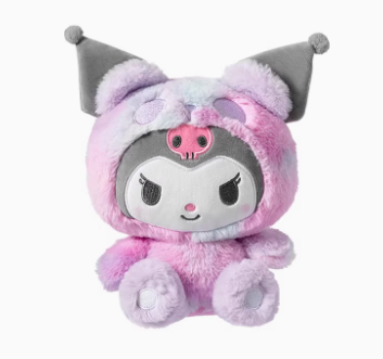 Sanrio Kuromi Plush (Panda Outfit) Rainbow color