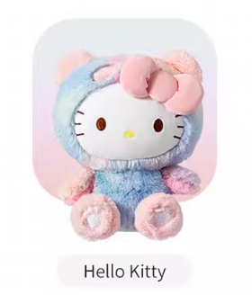 Sanrio hello kitty (panda outflit) Rainbow color