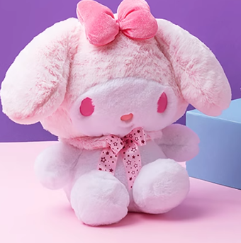 Sanrio My Melody Plushie with pink bowtie