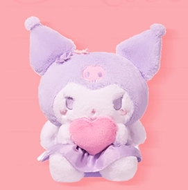 Sanrio Kuromi Plushie holding heart