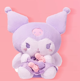 Sanrio Kuromi plushie with cupid's bow