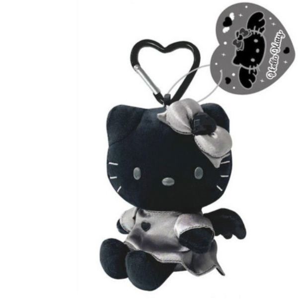 Hello Kitty: PLUSH KEYCHAIN - Black Angel