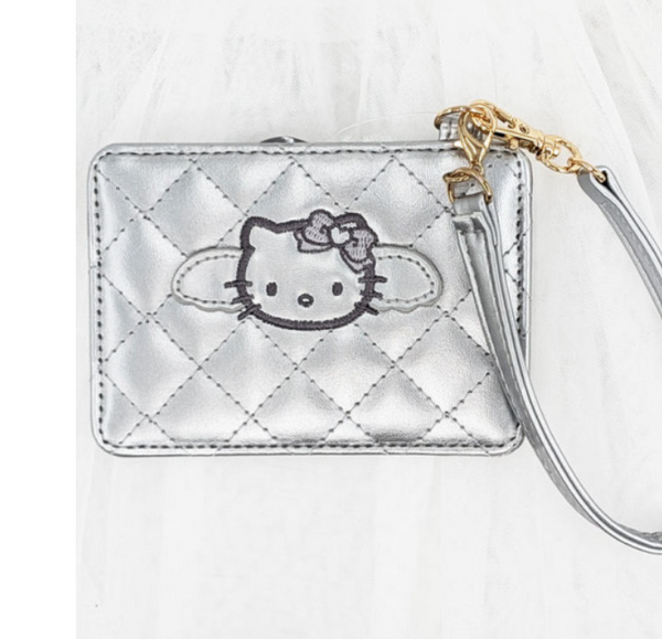 Hello Kitty: QUILTED PASS CASE - Silver Angel