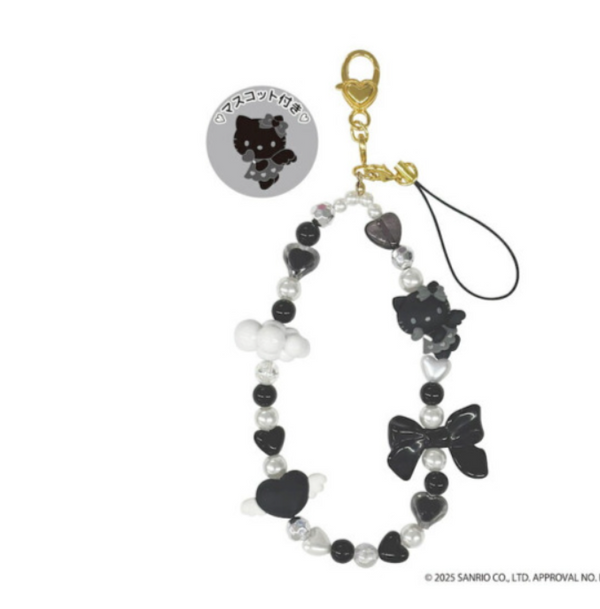 Hello Kitty: PHONE STRAP - Black Angel