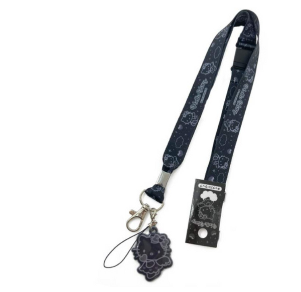 Hello Kitty: NECK STRAP/ LANYARD - Black Angel