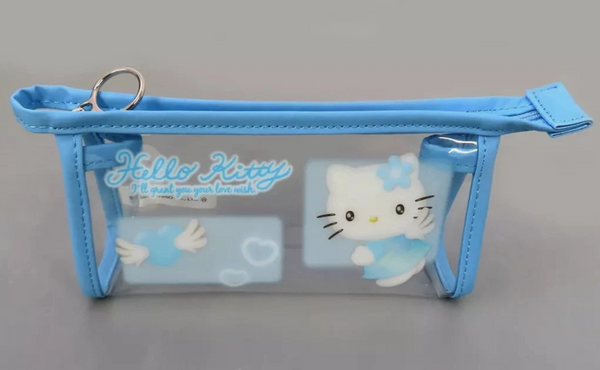 Hello Kitty: CLEAR POUCH - Light Blue Angel