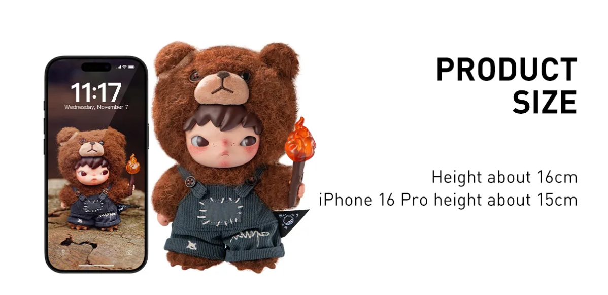 Pop Mart: PLUSH DOLL - Hirono Living Wild-Fight for Joy