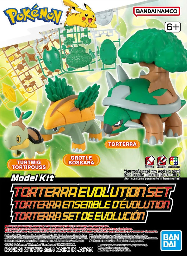 PRE ORDER Pokemon: MODEL KIT - Torterra Evolution Set