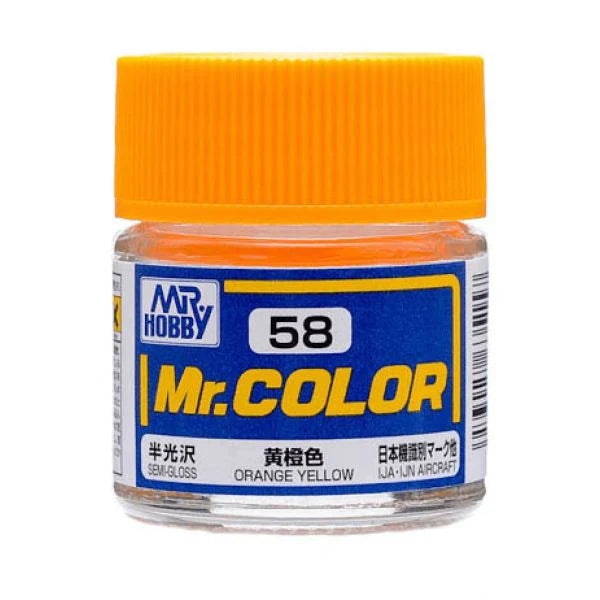 Mr Hobby C58 Semi Gloss Orange Yellow