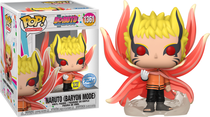 Boruto: Naruto Next Generations - Naruto (Baryon Mode) Glow-in-the-Dark 6" Super Size Pop! Vinyl Figure