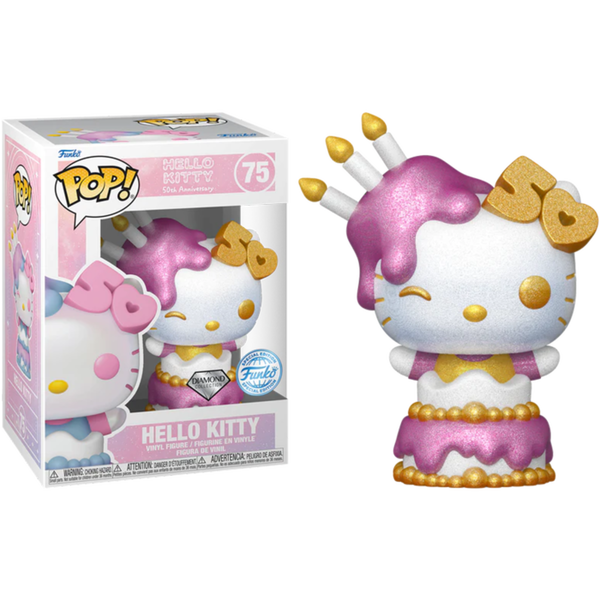 Hello Kitty: 50th Anniversary - Hello Kitty (In Cake) Diamond Glitter Pop! Vinyl Figure